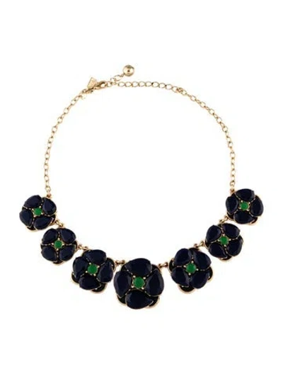 Pre-owned Kate Spade Izu Petals Collar Necklace, 20" In Multi