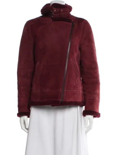 Pre-owned Kate Spade Jacket In Burgundy