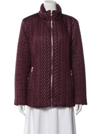 Pre-owned Kate Spade Jacket In Burgundy