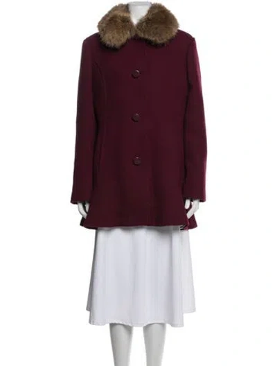Pre-owned Kate Spade Jacket In Burgundy
