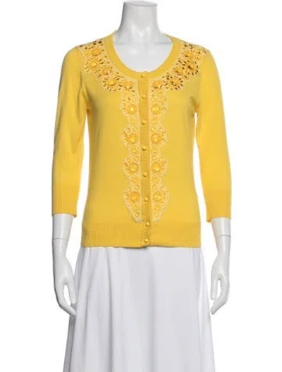 Pre-owned Kate Spade Jacket In Yellow