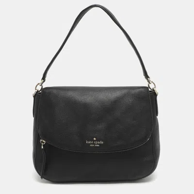 Pre-owned Kate Spade Jackson Medium Black Leather Shoulder Bag
