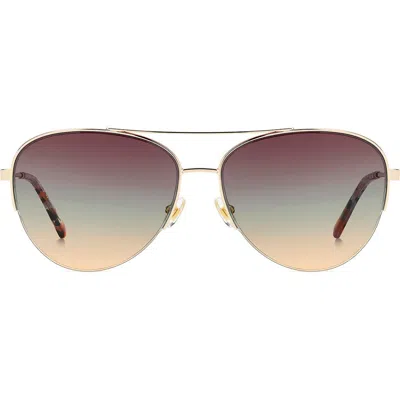 Kate Spade Janece 58mm Gradient Aviator Sunglasses In Multi