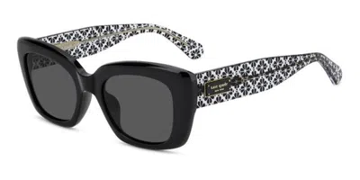 Kate Spade Jenell 2/s Polarized 807/m9 Women's Sunglasses Black Size 51 In Transparent