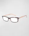 Kate Spade Jodie 50mm Rectangular Reading Glasses In Havana / Beige