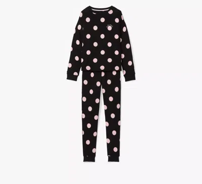 Kate Spade Jogger Pj Set In Black Script Dot