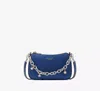 Kate Spade Jolie Metallic Small Convertible Crossbody In Navy