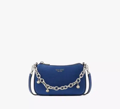Kate Spade Jolie Metallic Small Convertible Crossbody In Navy