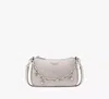 Kate Spade Jolie Metallic Small Convertible Crossbody In Silver