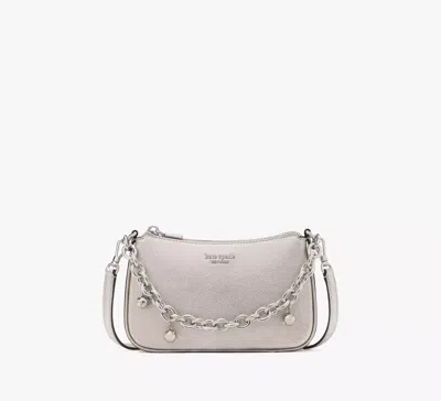 Kate Spade Jolie Metallic Small Convertible Crossbody In Silver