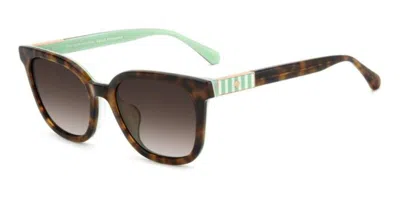 Kate Spade Jorja 2/f/s Asian Fit Polarized Phw/la Women's Sunglasses Tortoiseshell Size 53 In Dark Brown Tortoise