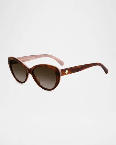 Kate Spade Josi Cat-eye Acetate Sunglasses In Brown