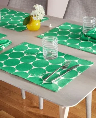 Kate Spade Joy Dot Table Linen Collection In Onyx Black Gray