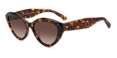 Kate Spade Juni/g/s Asian Fit 086/ha Women's Sunglasses Tortoiseshell Size 55 In Brown