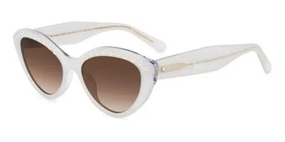 Kate Spade Juni/g/s Pearl Asian Fit Vk6/ha Women's Sunglasses Clear Size 55 In Transparent