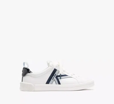 Kate Spade K As In Kate Court Sneaker In True White/pale Saphire