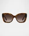 Kate Spade New York Kalie 52mm Gradient Polarized Square Sunglasses In Brown