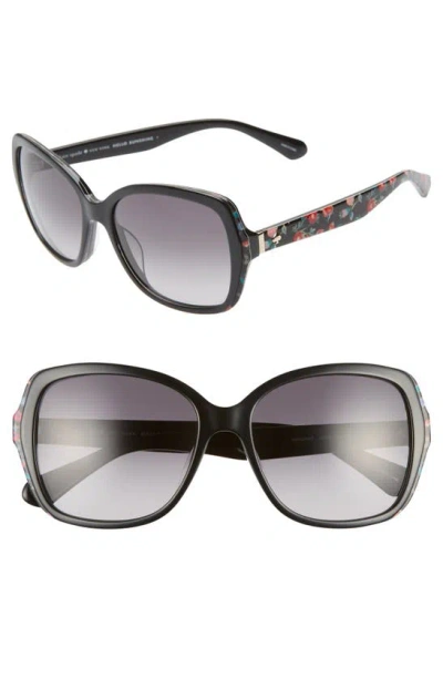 Kate Spade New York Karalyns 56mm Gradient Butterfly Sunglasses In Gray