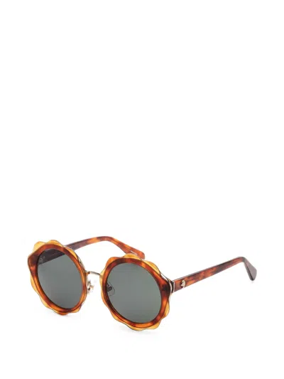 Kate Spade Karrie Round-frame Sunglasses In Brown