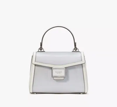 Kate Spade Katy Coated Mesh Small Top-handle Bag In White
