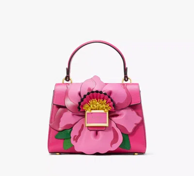 Kate Spade Katy Floral Applique Small Top-handle Bag In Pink