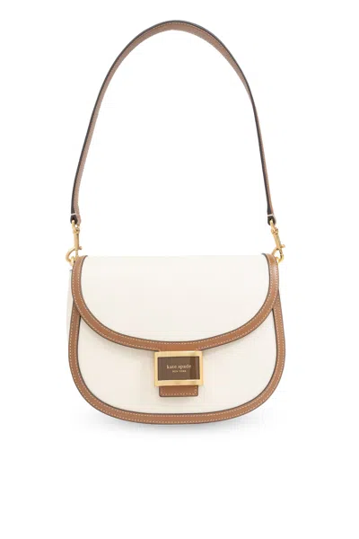 Kate Spade Katy Logo-plaque Leather Shoulder Bag In White
