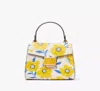 KATE SPADE KATY SUNSHINE FLORAL TEXTURED LEATHER SMALL TOP-HANDLE BAG