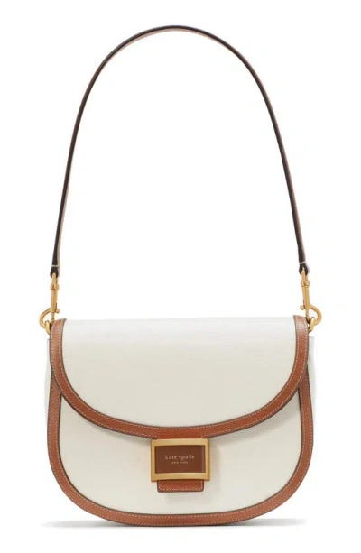 Kate Spade Katy Textured Leather Convertible Shoulder Bag In Halo White