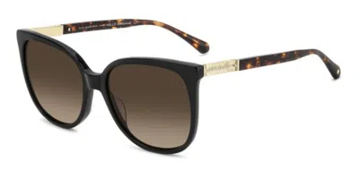 Kate Spade Kaysie 2/g/s Asian Fit 807/ha Women's Sunglasses Black Size 58 In White