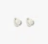 Kate Spade Keep Sparkling Round Huggies In Clear/silver