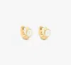Kate Spade Keep Sparkling Round Huggies In Cream/gold