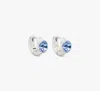 Kate Spade Keep Sparkling Round Huggies In Light Sapphire