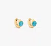 Kate Spade Keep Sparkling Round Huggies In Turquoise