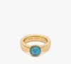 Kate Spade Keep Sparkling Round Ring In Turquoise