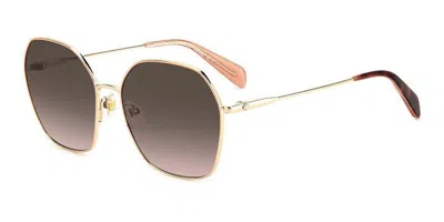 Kate Spade Kenna/g/s Asian Fit Au2/ha Women's Sunglasses Gold Size 57