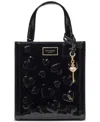 Kate Spade Key To My Heart Embossed Patent Leather Manhattan Mini Tote In Black Multi