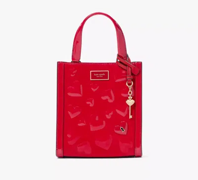 Kate Spade Key To My Heart Manhattan Mini Tote In Cherry Rouge