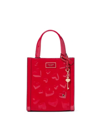 Kate Spade Key To My Heart Manhattan Mini Tote In Cherry Rouge