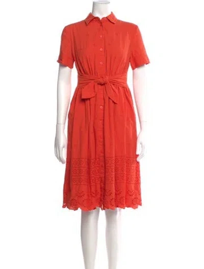 Pre-owned Kate Spade Knee-length Dress In Orange
