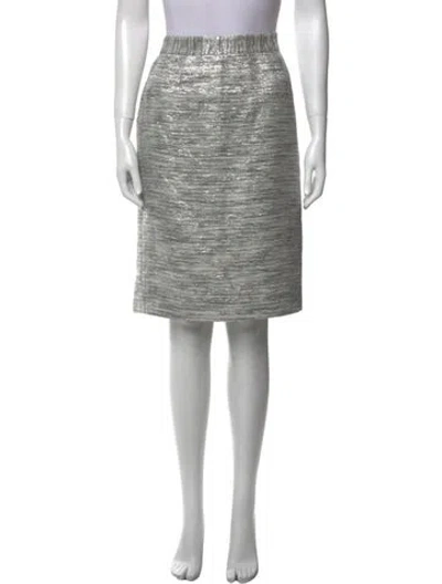 Pre-owned Kate Spade Knee-length Skirt In Silver