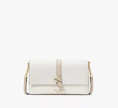 Kate Spade Knott Colorblocked Flap Chain Crossbody In White