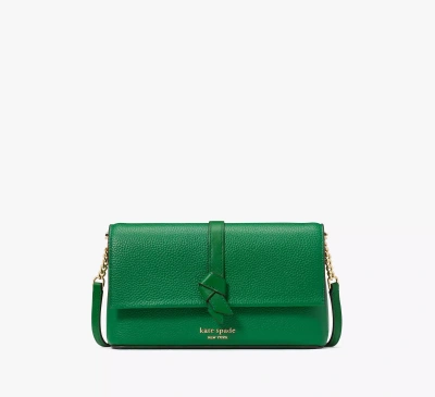 Kate Spade Knott Flap Chain Crossbody In Green