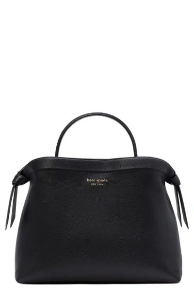 Kate Spade Knott Large Leather Tote In Black