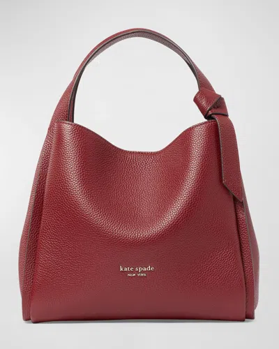Kate Spade Knott Medium Leather Tote Crossbody Bag In Cordovan