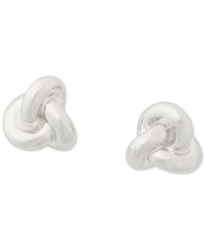 Kate Spade Knotted-style Stud Earrings In Silver