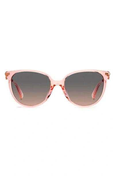 Kate Spade Kristinags 54mm Cat Eye Sunglasses In Pink/ Grey Fuchsia