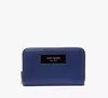 Kate Spade Label Medium Zip-around Wallet In Deep Lake