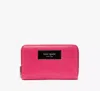 Kate Spade Label Medium Zip-around Wallet In Rosehip