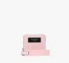 Kate Spade Label Small Compact Webbed Wristlet In Pastry Pink