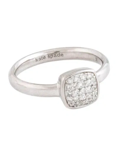 Pre-owned Kate Spade Lab-grown Diamond Fine Time To Shine Pavé Ring In Multicolor